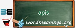 WordMeaning blackboard for apis